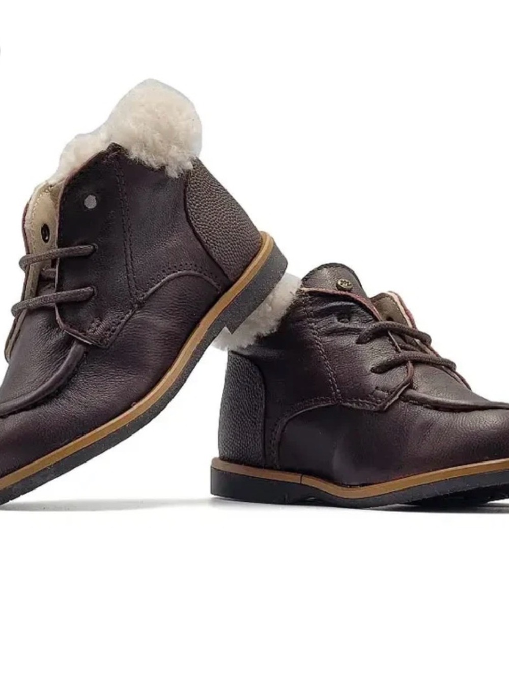 Kids Brown Lace-Up Boots